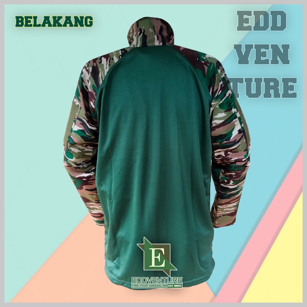 Satu Set Setelan Pakaian Seragam Celana Pdl Kargo Baju Kaos Bdu Velcro Dry Fit Velbed Balotelly Panjang Loreng Kasad Terbaru Pria Wanita Tentara Militer Prajurit TNI AD TAD