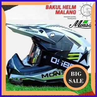 suku cadang HELM MOTOR TRAIL JPN MONSA CROSS ORIGINAL PREMIUM STANDART SNI SUPERCROSS MOTIF STREET
