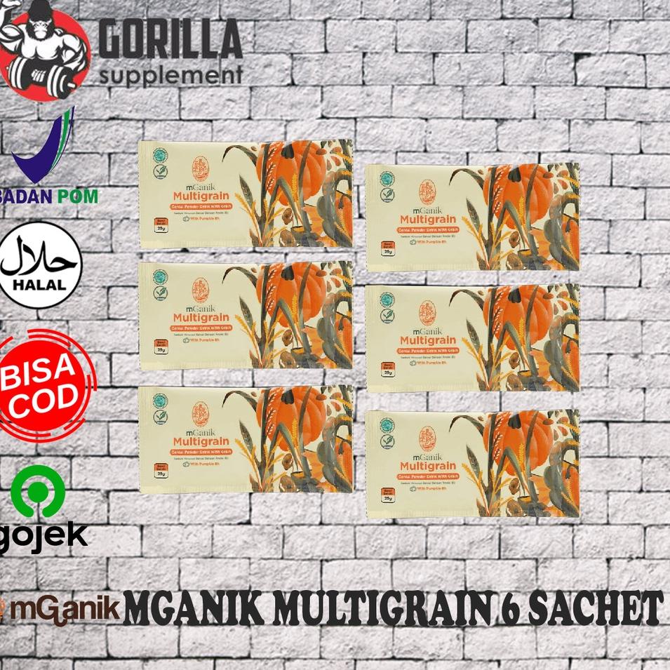 

➵ Mganik Multigrain 1 Box 6 sachet 150 Gram gr M ganik Multi Grain ➸