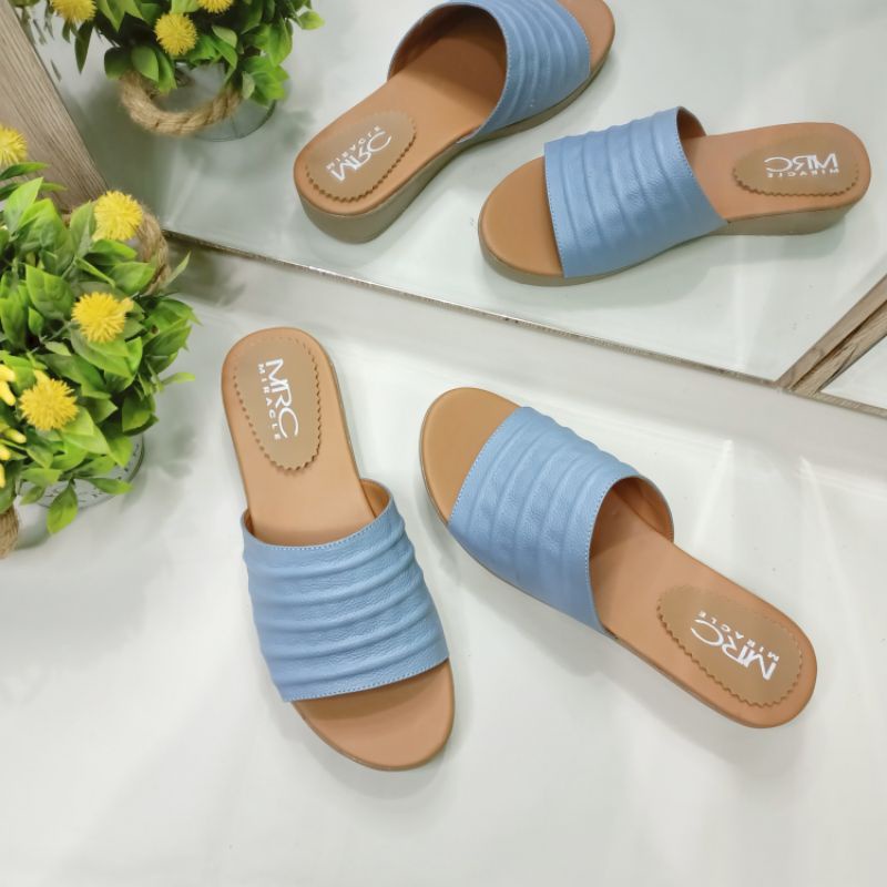 Sandal kulit wanita / sandal kulit garut / sandal wedges wanita