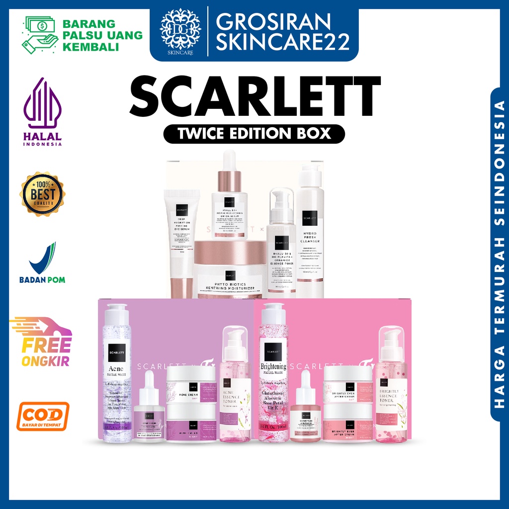 SCARLETT Whitening X TWICE Bundling Limited Edition Brightly Ever After / Acne Care  / Age Delay 750