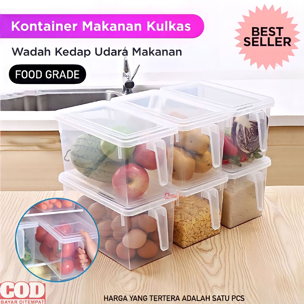 ( BISA COD ) PROMO KOTAK KONTAINER KULKAS MAKANAN 5L / KITCHEN STORAGE FOOD BOX / WADAH PENYIMPANAN MAKANAN / TEMPAT MAKANAN / KOTAK MAKANAN / FOOD GRADE / TEMPAT BOX MAKANAN UNTUK KULKAS / KONTAINER MAKANAN / DISPENSER KULKAS