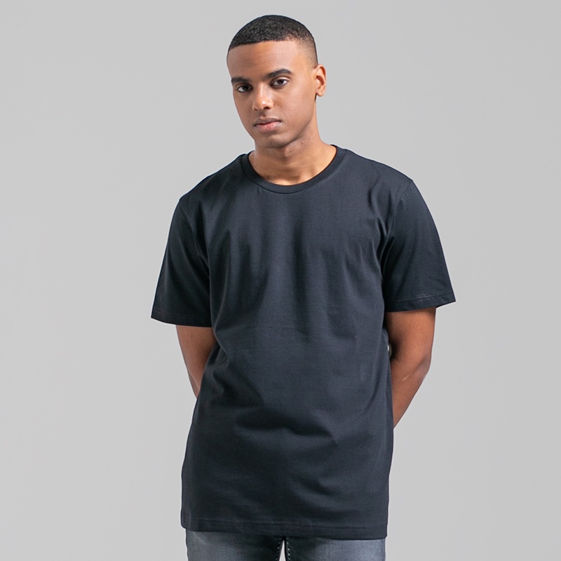 3Second Original Kaos Polos Lengan Pendek 100% Cotton Combed 30s Katun Tshirt Basic Pria Hitam 69092