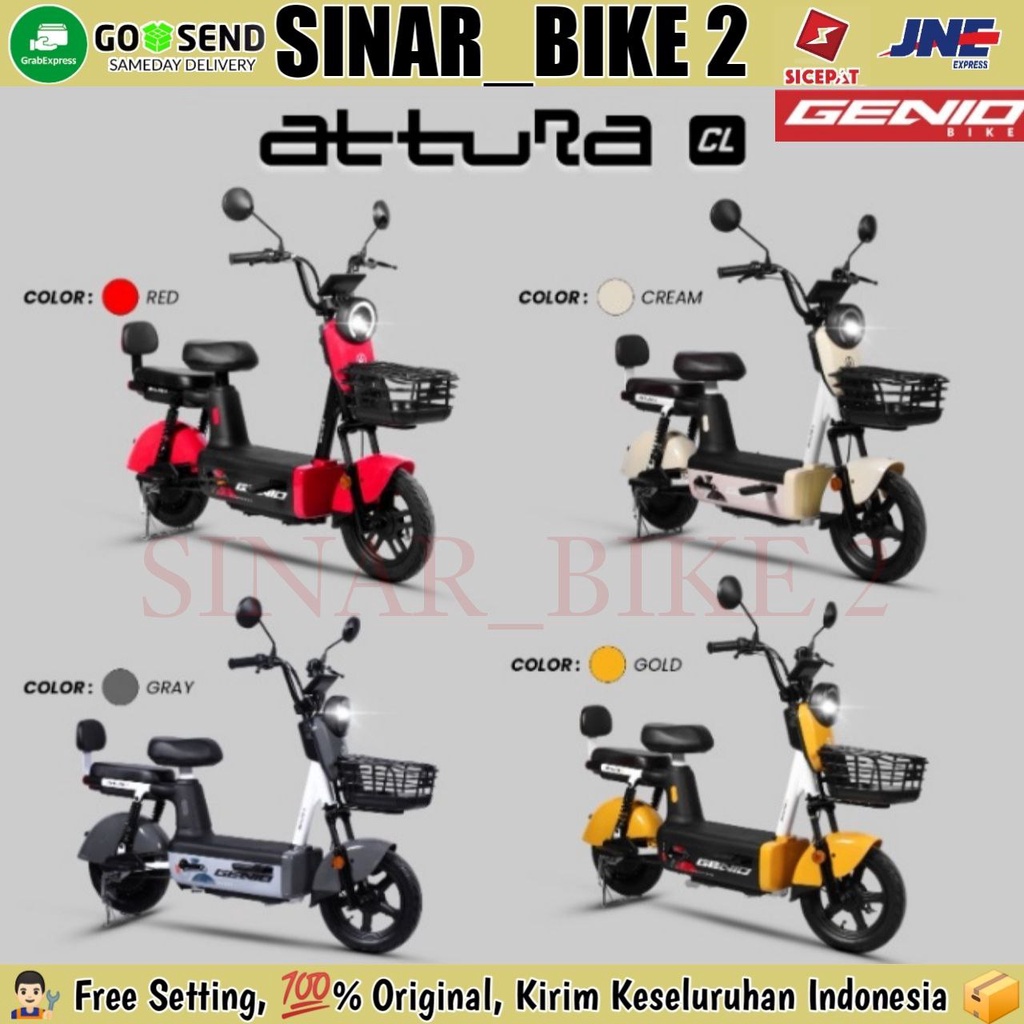 Sepeda Motor Listrik GENIO ATTURA CL Electric Bike By United  350 Watt