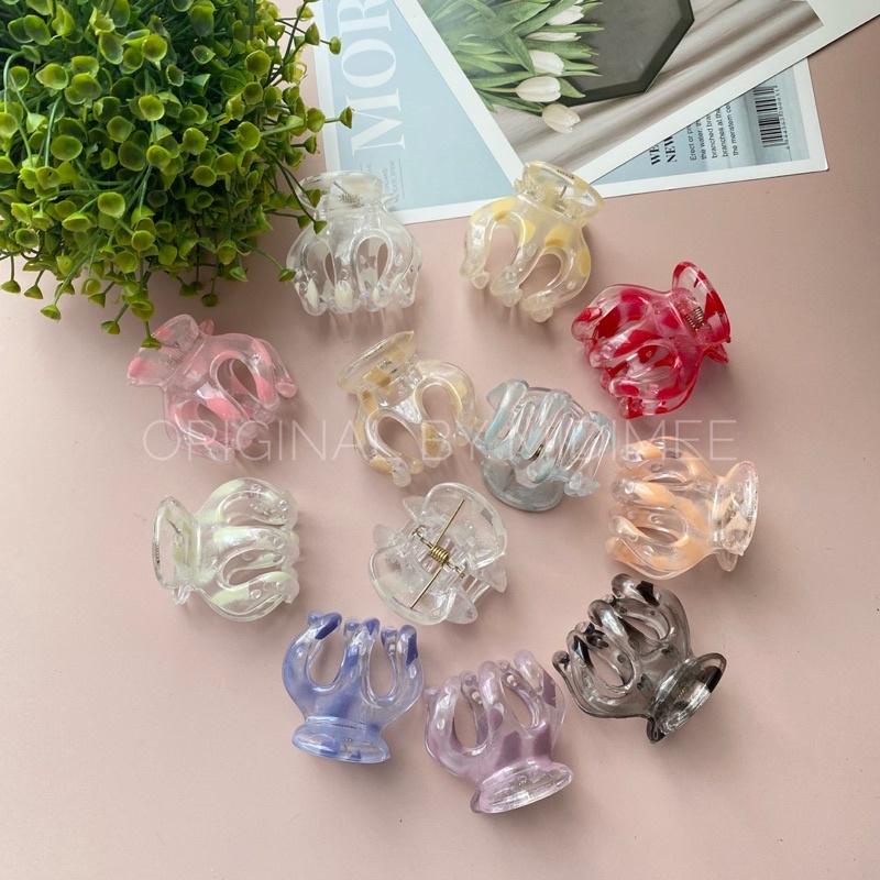 JEDAI ORI IMPORT UK 5 CM - Motif Gliter Bening - Jepitan Rambut BAHAN TEBAL - JEPITAN BADAI