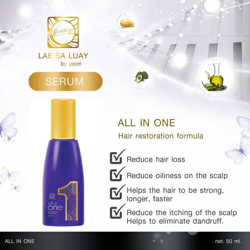 LAE SA LUAY ALL IN ONE HAIR SERUM - TERDAFTAR BPOM - SERUM RAMBUT