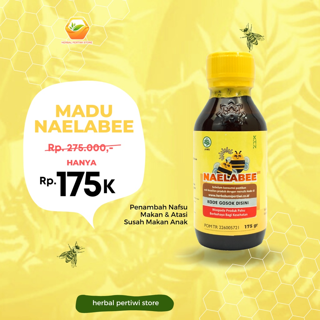 

NAELABEE MADU HERBAL UNTUK MENINGKATKAN NAFSU MAKAN ANAK & MULTI VITAMIN PERKEMBANGAN BUAH HATI ORIGINAL BPOM BISA COD SELURUH INDONESIA