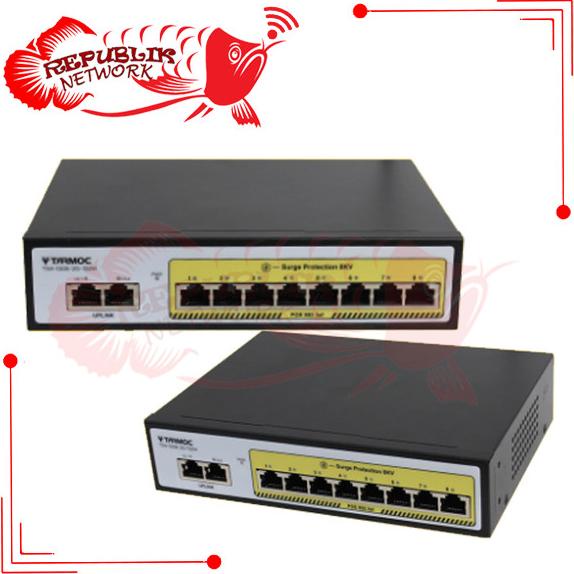 Tarmoc TSW-1008-2G-120W, 8 Port Gigabit POE 802.3af/at POE Switch 120W