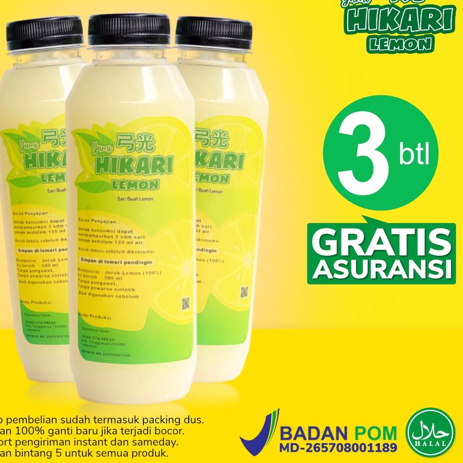 

۝ HIKARI Paket Hemat Hikari Lemon 500ml Bundling 3 Botol Free Packaging Pilihan Keluarga ✹