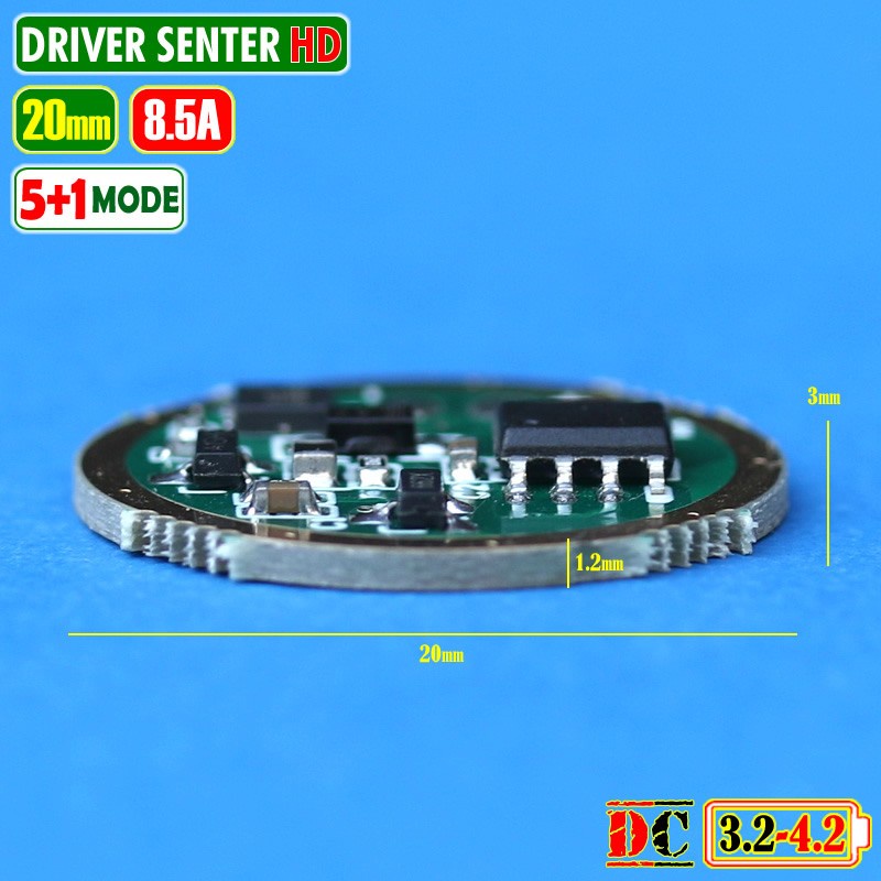 Lostnight_ Driver Highdrain 20Mm Driver Senter 8A Led 30W Xml3 Cul Sst Sft Yd 5+1 Mode