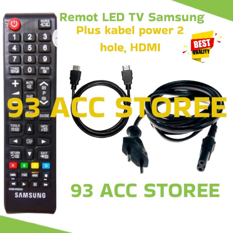remote tv LED Samsung plus kabel power,HDMI