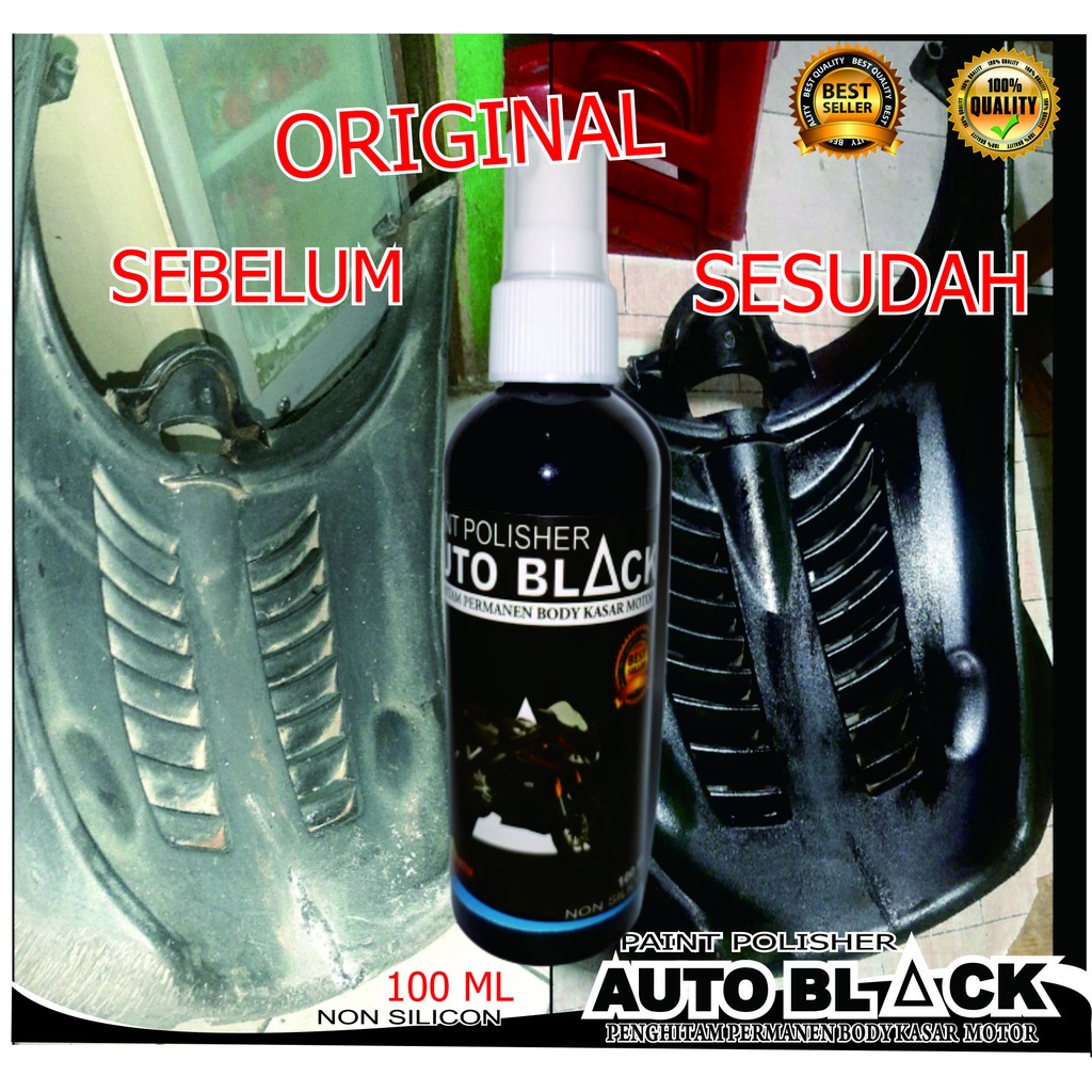 PROMOSI TERLARIS AUTO BLACK PENGHITAM BODY MOTOR PERMANEN SPREY 100 ML