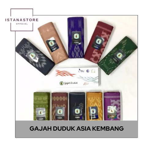 GROSIR Sarung Gajah Duduk Asia Kembang PREMIUM / Sarung Gajah Duduk Asia Kembang (10 PCS)