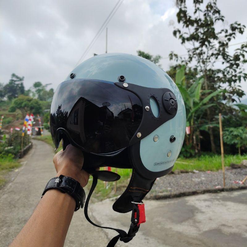 HELM BOGO RETRO PILOT ITALY WANITA DEWASA