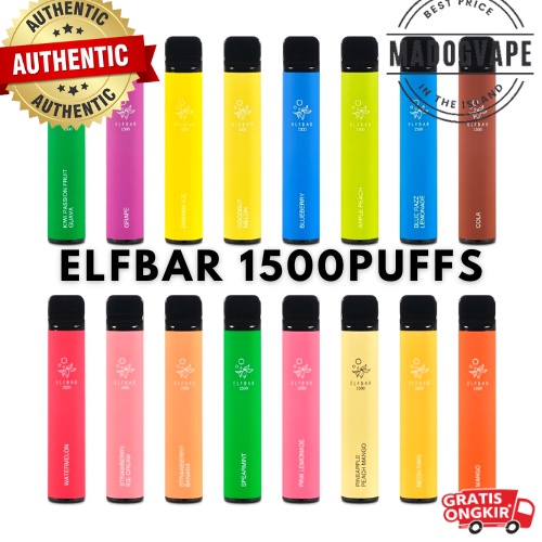 Elfbar Disposable 1500 Puffs | Elfbar Disposable Pod | Disposable Vape 1500 Puffs | Pod Sekali Pakai | Vape Sekali Pakai