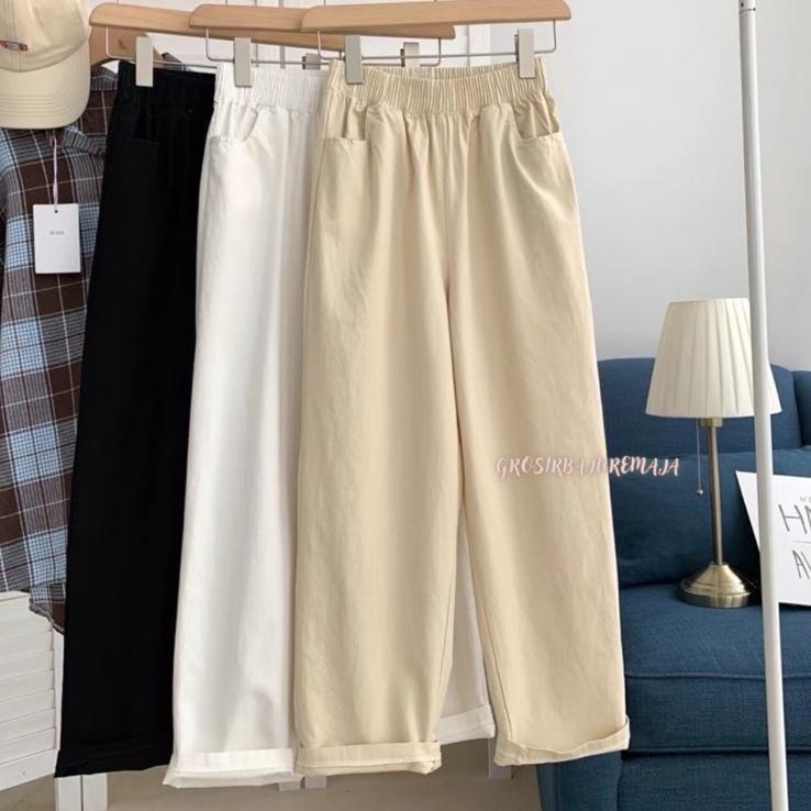 Original SEYOL PANTS UNIQLO - CELANA UNIQLO - KULOT UNIQLO - CELANA LINEN -  CELANA KOREA - CELANA B