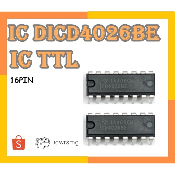 IC DICD4026BE CD4026 CD-4026 Decade Counters/Dividers 7-segment output