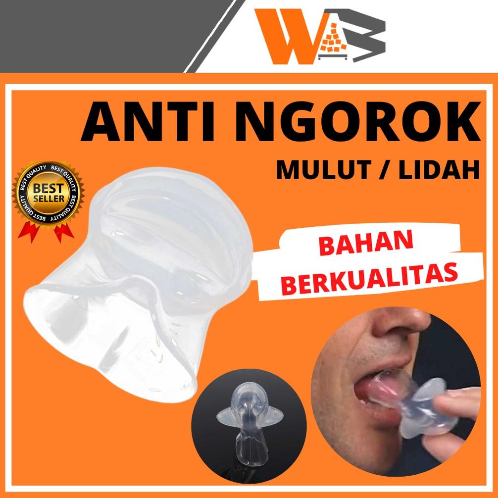 Anti Ngorok Stop Snoring Aid Solution Tongue Guard Case Pelindung Lidah Bahan Silikon Transparan Ant