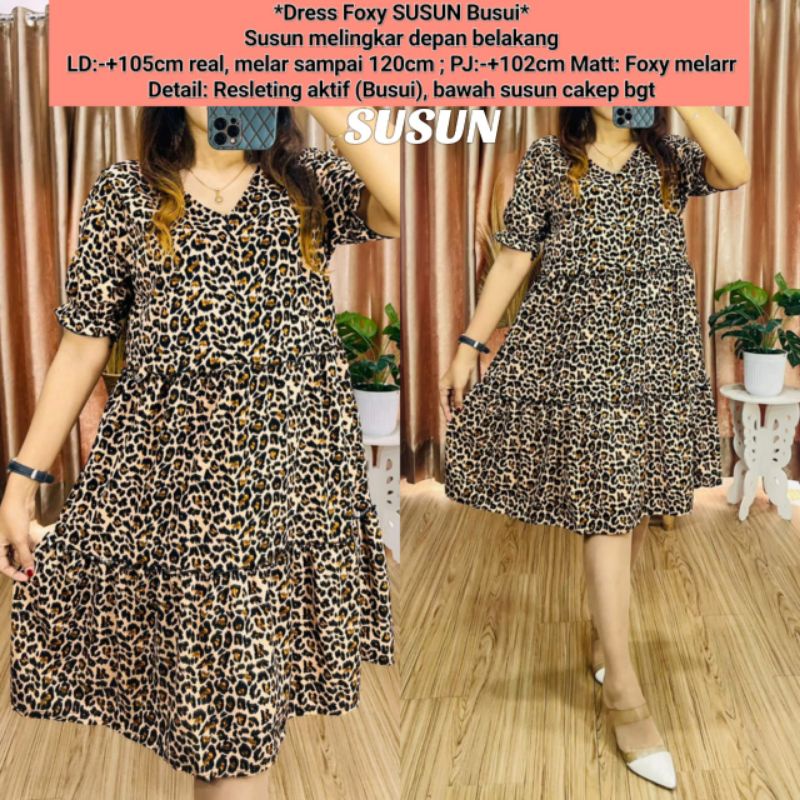 Dress Susun Foxy Leo / Dress Foxy Rempel / Dress Foxy Susun / Dress Foxy Canda / Dress Foxy Busui / Daster Foxy / Daster Foxy murah / Daster Foxy Rempel