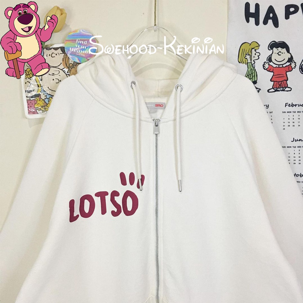 LOTSO ZIPPER Hoodie Sweater Crewneck Sweatshirt Hudie Kpop Wanita Kekinian Oversize Fashion Outfit Ootd Korean Style Sweter Hody Crewnek Switter Cewe Krunek Perempuan Sweeter Viral Remaja Korea Baju Atasan Cewek Bahan Fleece Premium LD 110 PB 65