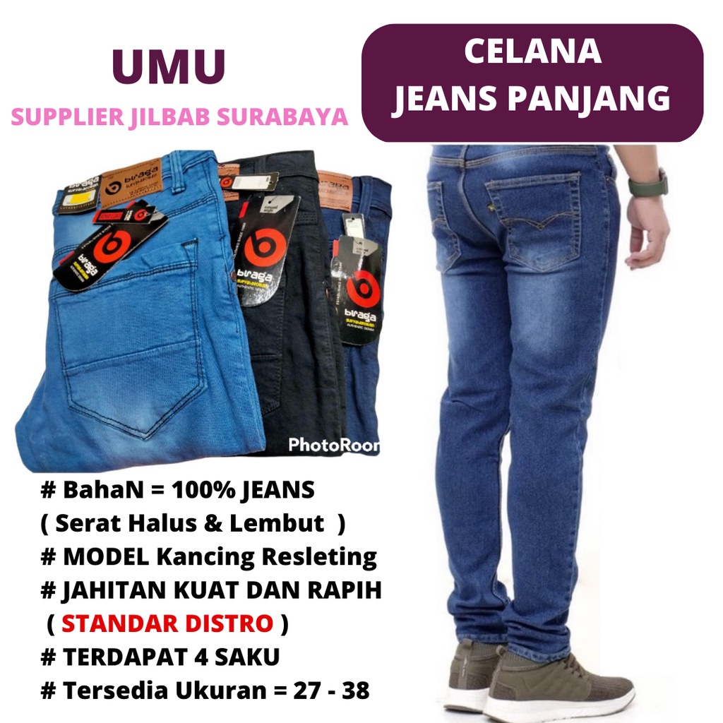 Celana Jeans Pria Pensil Skinny Merk Braga