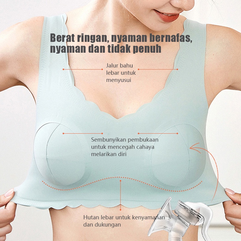 Bra menyusui bra jumbo Pompa asi bebas genggam untuk ibu hamil bh menyusui B1018