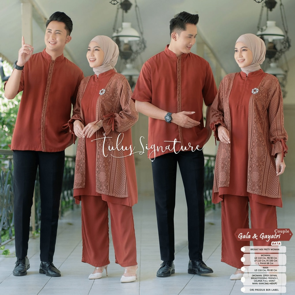 Tulus Signature Baju Couple Pasangan Muslim Lebaran 2023 Gala Gayatri