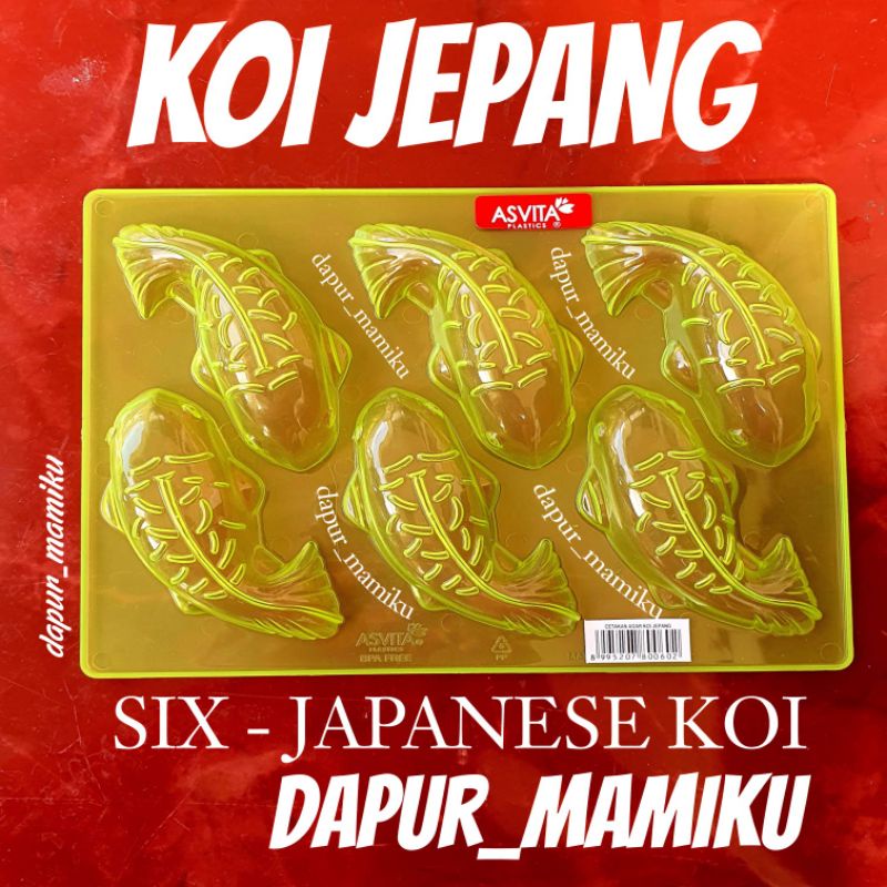 DAPURMAMIKU Cetakan Ikan Koi Jepang Cetakan Citakan Agar Jelly Puding Pudding Fish ikan Koi