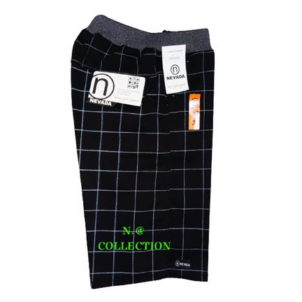 Celana Pendek  Tartan Pinggang Karet Motif Kotak Chinos Pendek Bahan Katun Combed Premium Quality Size 27 Sampai 45