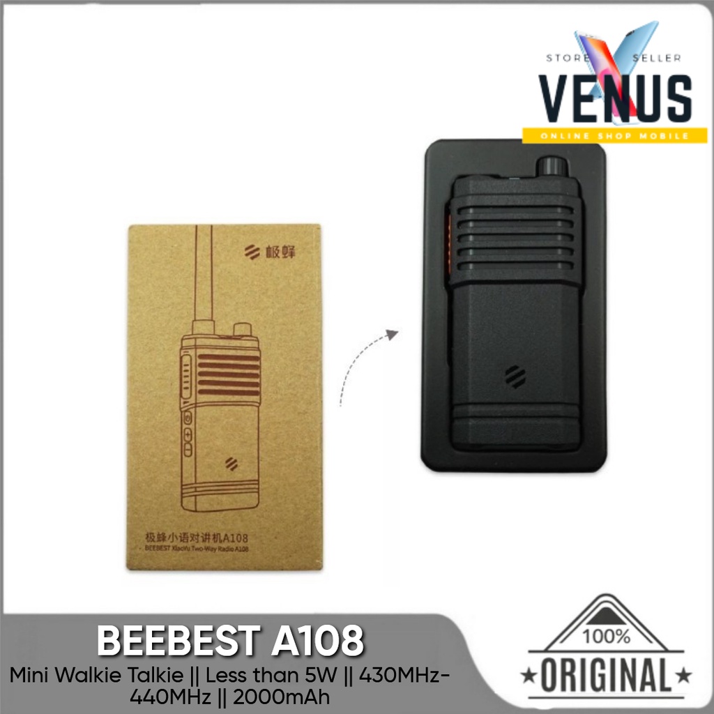 BEEBEST A108 - Mini Portable Handy Radio Walkie Talkie 16 Channels 5W