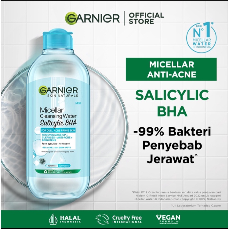 Garnier Micellar Water Salicylic Blue
