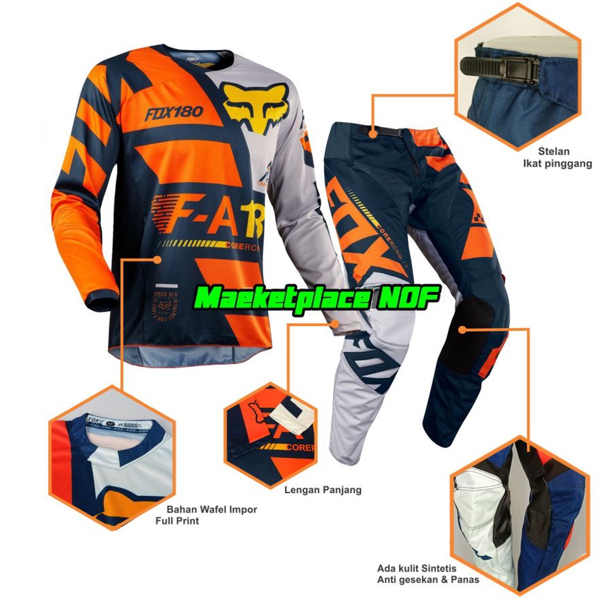 Baju jersey jerset celana motorcross trail cross motor motocross trabas adventure bikin desain custo