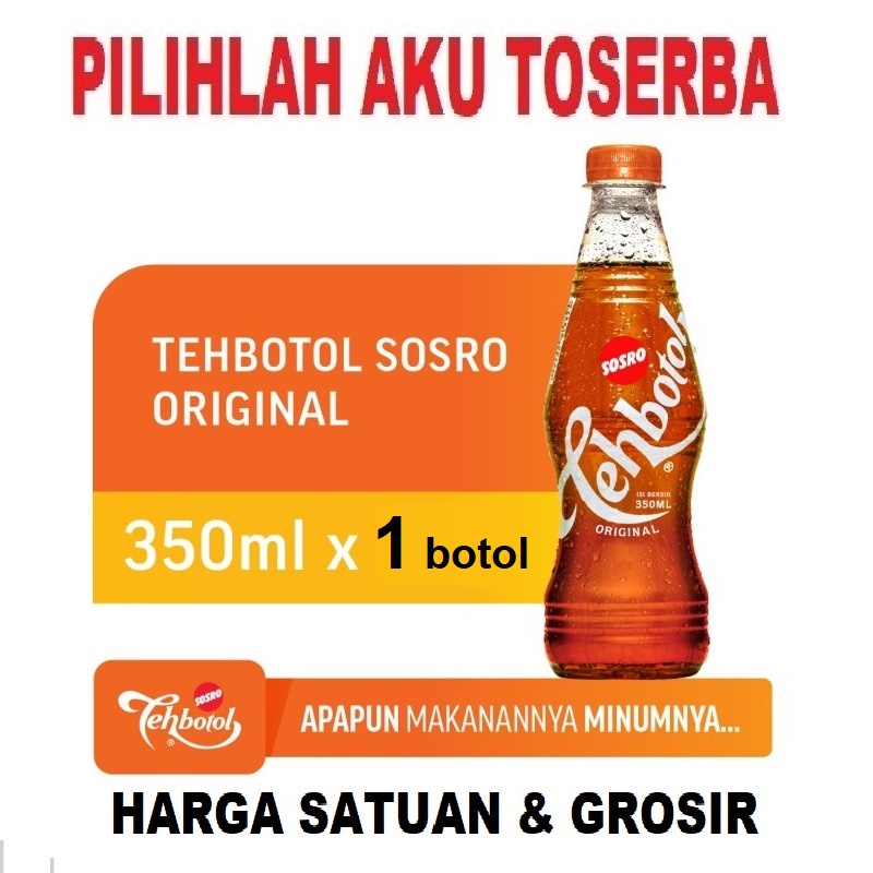 Teh Botol Sosro PET Original 350 ml - ( HARGA SATUAN )