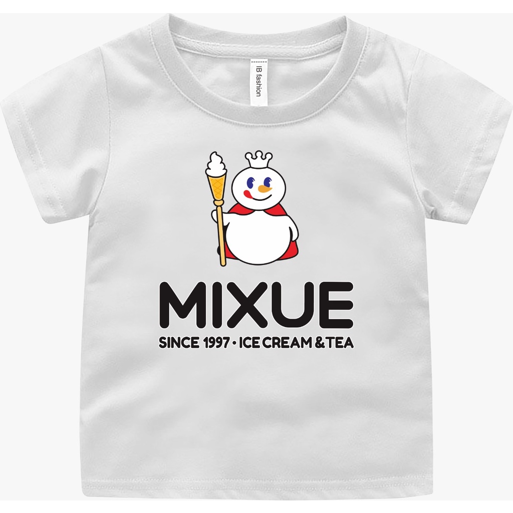 ((IB))KAOS ANAK2 UNISEX/MIXUE DIGITAL SABLON-putih