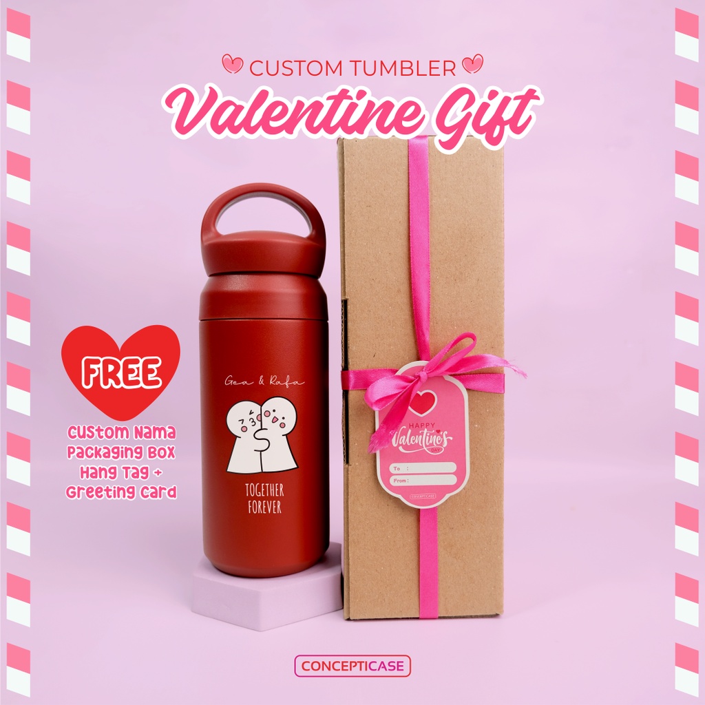 KADO VALENTINE / HAMPERS VALENTINE / GIFT BOX SINGLE / TERMOS TUMBLER HOOK