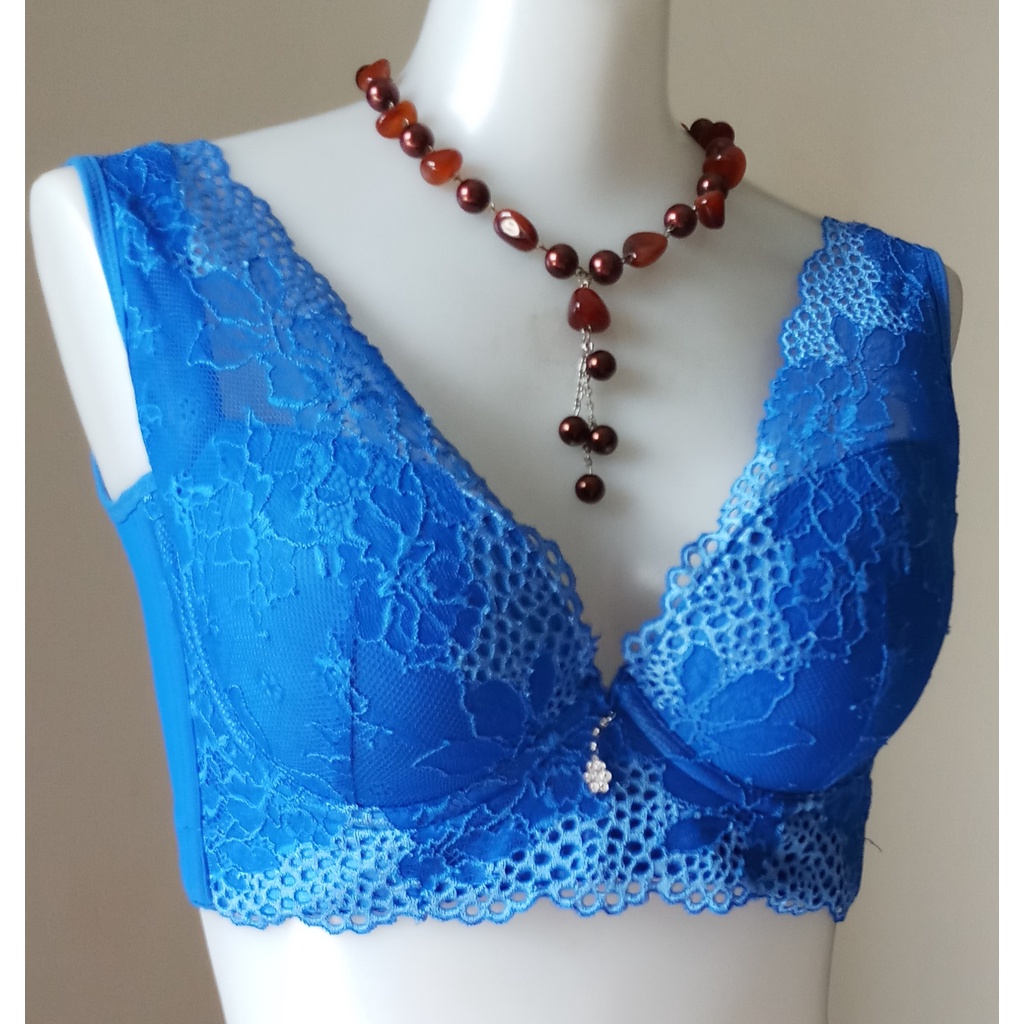 PROMO - FIORI Bra OCTAVIA Blue | Bra Kawat Push Up Busa Tebal Kait 4