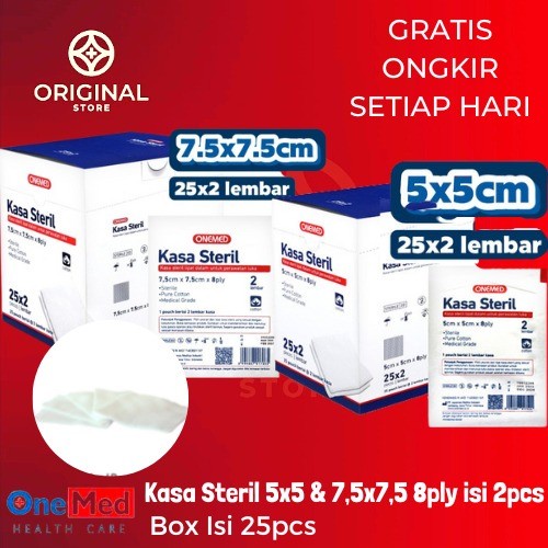 Kasa Steril 582 5x5 cm 8 ply isi 25 pcs - ONEMED