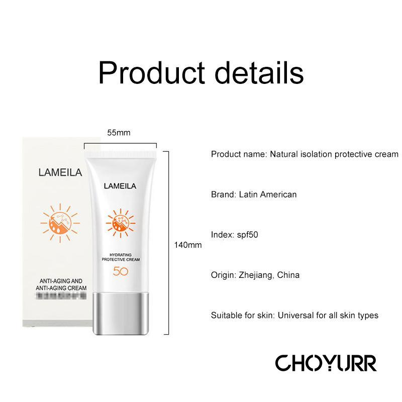 【COD】Sun Block SPF 50 Sun Screen White Sunblock Wajah Tahan 12 Jam PA+++ Clear Face Cream Skin Care Segar Moist Non Greasy-CH