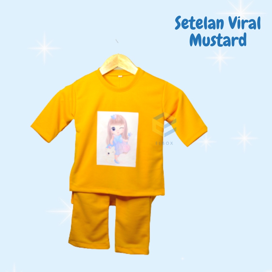 Setelan Anak Viral Usia 1 - 6 Tahun / Setelan Baju Anak Terkini / Termurah