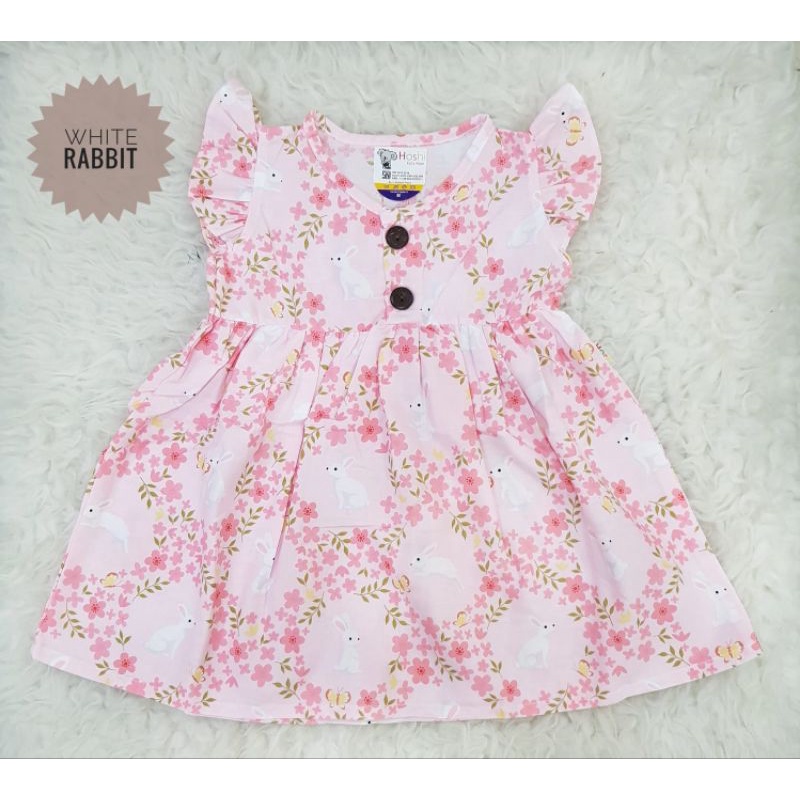 Dress Kancing Depan Bayi Dress Katun Bayi