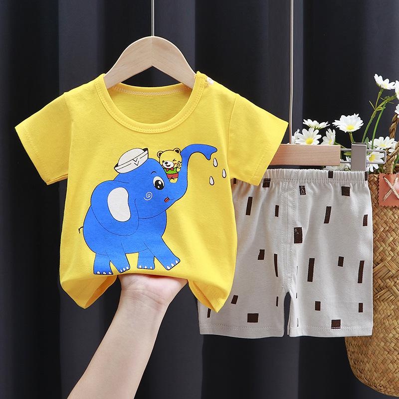 Baju setelan lengan pendek anak unisex lucu / setelan bayi usia 0-2 tahun keren import baju bayi import