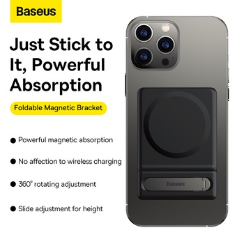 Baseus Magnetic Stand Phone Holder Foldable Bracket Magsafe Dudukan Hp Di Meja Untuk Iphone