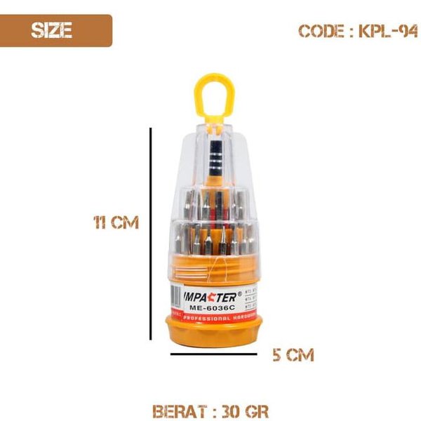 NUZ - Obeng Set 31 In 1 Screwdriver Handphone Elektronik