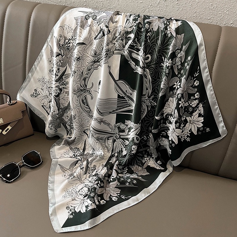 Betty Scarf Leher Scarf Tas Import Silk High Quality Halus