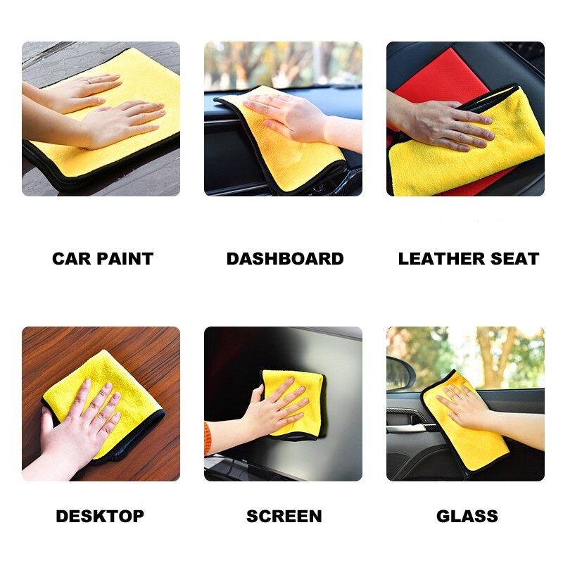 Kain Lap Microfiber Untuk Mobil Motor Dapur Cepat Menyerap Air Lembut Banyak Ukuran Micro Fiber Handuk Towl