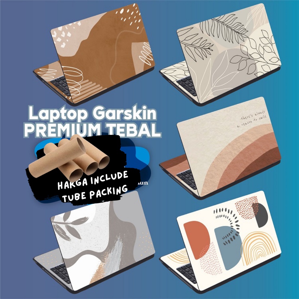 Garskin Laptop Anti Gores Memphis Brown Nude Aesthetic Premium Full set 10 12 13 14 15 inch Universal Untuk Semua Merk Laptop