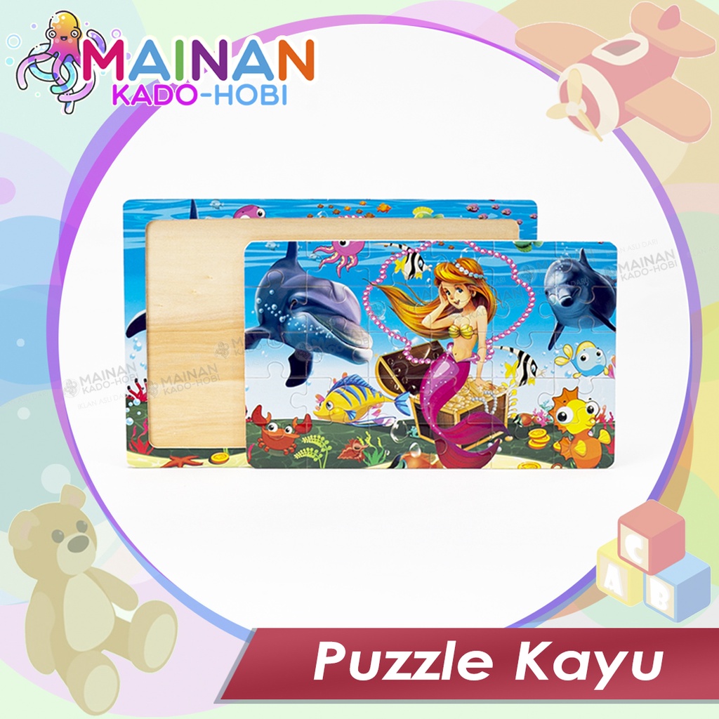 MAINAN DIY KREATIFITAS ANAK UNISEX SUSUN PUZZLE KAYU