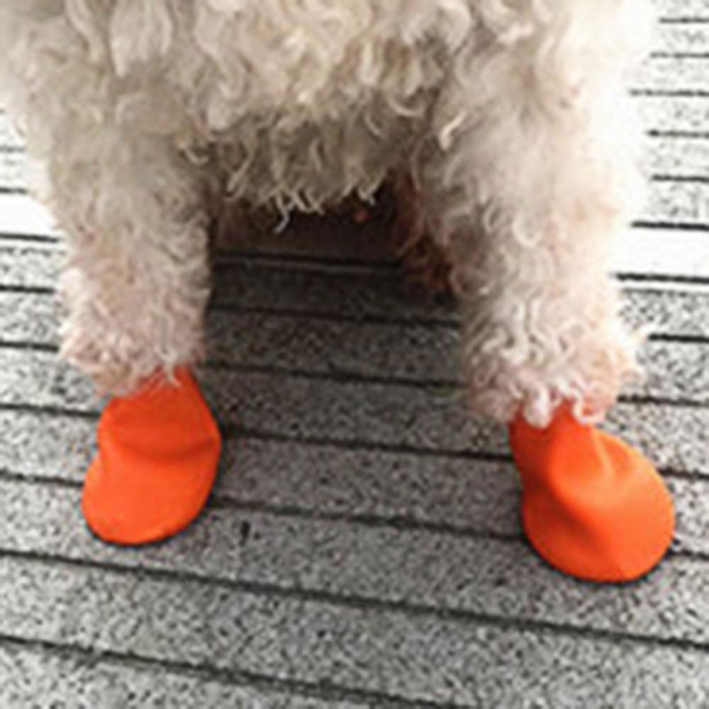 Nickolas1 Sepatu Anjing Karet Tahan Lama Tahan Air Reusable Dirt resistant Balloon Rain Boots