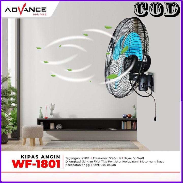 NEW KIPAS ANGIN DINDING TORNADO/WALL FAN ADVANCE WF 1801 - 18 inch BERGARANSI