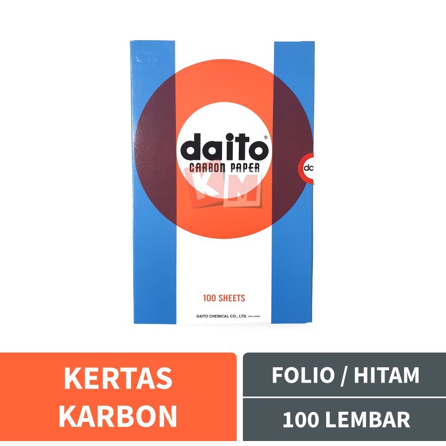 Carbon Paper / Kertas Karbon Daito Folio 1 Pak Isi 100 Lembar Hitam F4